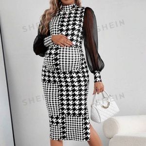 NWOT Houndstooth Maternity Dress